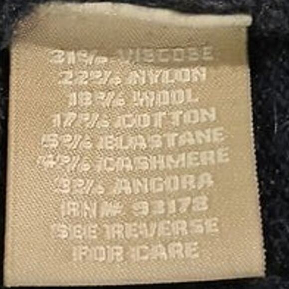 Joan Vass Small Navy Chunky-Cable-Knit Long-Sleeved Sweater Wool Blend - Picture 14 of 14